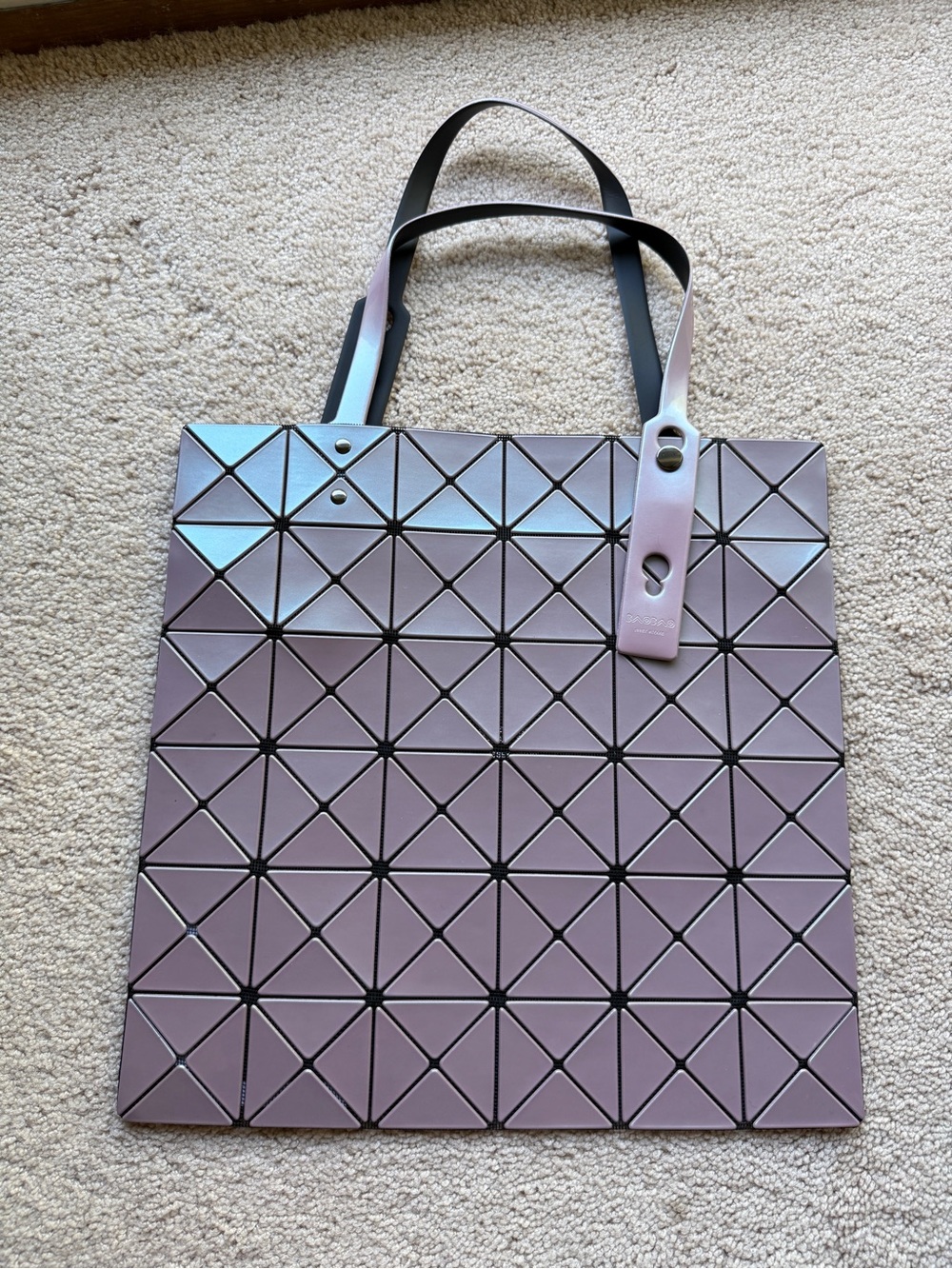 Issey Miyake Bao Bao Iridescent Lavender-Pink Geometric Tote